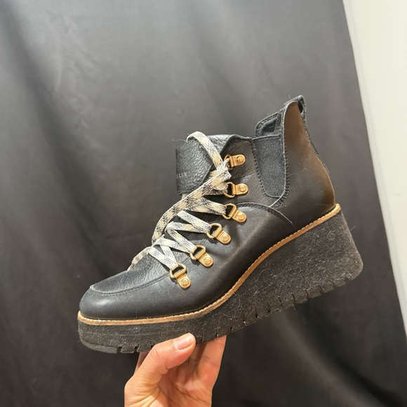 Cole Haan Women's Black Zerogrand Wedge Hiking Boots - Picture 6 of 6